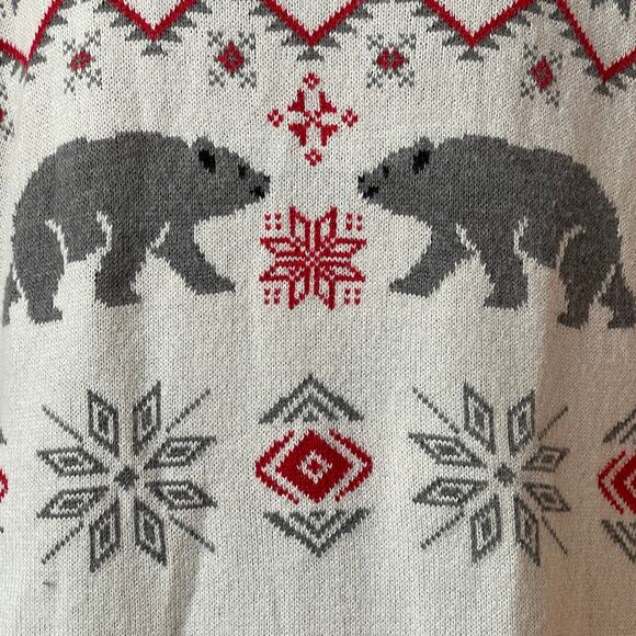 Mossimo Polar Bear Ugly Christmas Sweater Size Medium - Picture 2 of 5